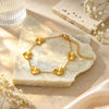 Simple Stainless Steel Heart Jewelry Set For Women With Electroplated Necklace Bracelet And Earrings