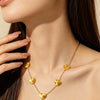 Simple Stainless Steel Heart Jewelry Set For Women With Electroplated Necklace Bracelet And Earrings