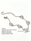 Simple Stainless Steel Heart Jewelry Set For Women With Electroplated Necklace Bracelet And Earrings