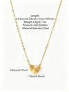 Simple Stainless Steel Heart Jewelry Set For Women With Electroplated Necklace Bracelet And Earrings