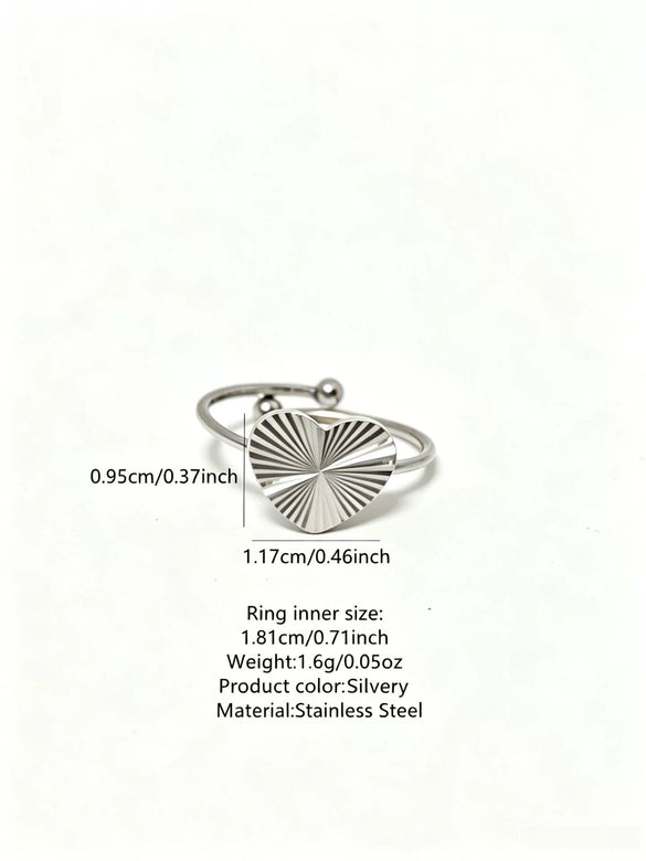 Simple Stainless Steel Heart Jewelry Set For Women With Electroplated Necklace Bracelet And Earrings