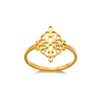 Simple Stainless Steel Heart Shaped Geometric Ring Plated With Gold For Men And Women
