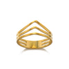 Simple Stainless Steel Heart Shaped Geometric Ring Plated With Gold For Men And Women