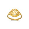 Simple Stainless Steel Heart Shaped Geometric Ring Plated With Gold For Men And Women