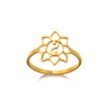 Simple Stainless Steel Heart Shaped Geometric Ring Plated With Gold For Men And Women