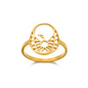 Simple Stainless Steel Heart Shaped Geometric Ring Plated With Gold For Men And Women