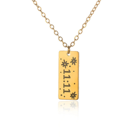 Simple Stainless Steel Letter Square Heart Pendant Necklace With Electroplating And O Chain Styling Animals And Zodiac