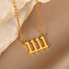 Simple Stainless Steel Letter Square Heart Pendant Necklace With Electroplating And O Chain Styling Animals And Zodiac