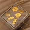 Simple Stainless Steel Letter Square Heart Pendant Necklace With Electroplating And O Chain Styling Animals And Zodiac