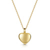 Simple Stainless Steel Necklace With Heart Shape Pendant And Electroplating