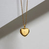 Simple Stainless Steel Necklace With Heart Shape Pendant And Electroplating