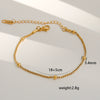Simple Stainless Steel Rhombus Chain Bracelet Set For Unisex With 18K Gold Electroplating