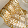 Simple Stainless Steel Rhombus Chain Bracelet Set For Unisex With 18K Gold Electroplating