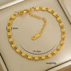 Simple Stainless Steel Rhombus Chain Bracelet Set For Unisex With 18K Gold Electroplating