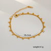 Simple Stainless Steel Rhombus Chain Bracelet Set For Unisex With 18K Gold Electroplating