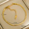 Simple Stainless Steel Rhombus Chain Bracelet Set For Unisex With 18K Gold Electroplating