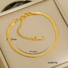 Simple Stainless Steel Rhombus Chain Bracelet Set For Unisex With 18K Gold Electroplating