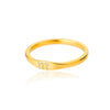 Simple Stainless Steel Ring With Gold Inlaid Letters Numbers Text For Men And Women