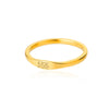 Simple Stainless Steel Ring With Gold Inlaid Letters Numbers Text For Men And Women