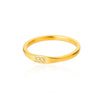 Simple Stainless Steel Ring With Gold Inlaid Letters Numbers Text For Men And Women