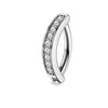 Simple Stainless Steel Zirconium Geometric Electroplated Unisex Navel Piercing Jewelry