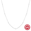 Simple 925 Sterling Silver Niche Design Four Claw Diamond Clavicle Chain With Geometric Pattern