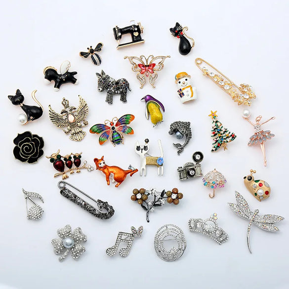 Simple Style Animal Alloy Enamel Artificial Pearls Rhinestones Unisex Brooches