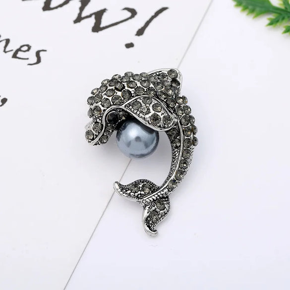 Simple Style Animal Alloy Enamel Artificial Pearls Rhinestones Unisex Brooches