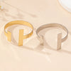 Simple Style Artistic Solid Color Ferroalloy Wholesale Bangle