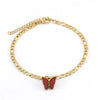 Wholesale Jewelry Simple Style Bow Knot 304 Stainless Steel Zircon 18K Gold Plated Plating Anklet
