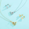 Simple Style Butterfly Stainless Steel Titanium Steel Plating Women's Jewelry Set