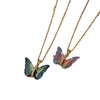 Simple Style Butterfly Titanium Steel Patchwork Pendant Necklace