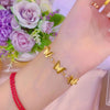 Simple Style Butterfly 304 Stainless Steel 18K Gold Plated Artificial Rhinestones Bracelets In Bulk