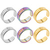 Wholesale Jewelry Simple Style Classic Style Color Block 304 Stainless Steel 18K Gold Plated Asymmetrical Polishing Rings