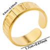 Wholesale Jewelry Simple Style Classic Style Color Block 304 Stainless Steel 18K Gold Plated Asymmetrical Polishing Rings