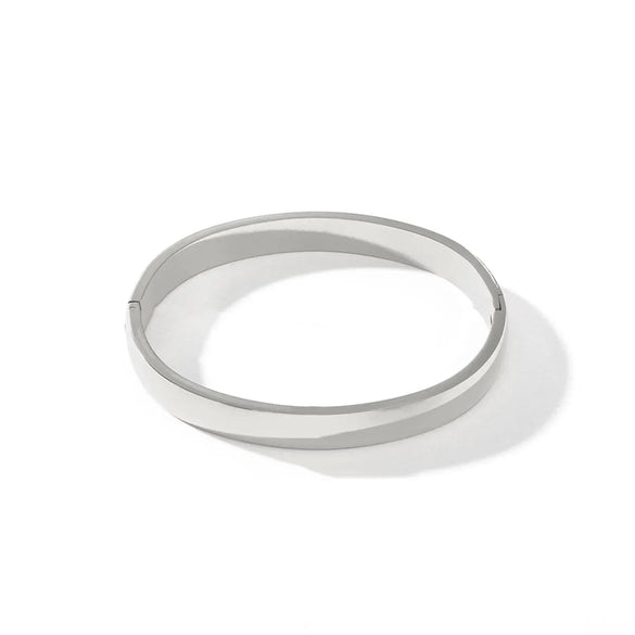 Simple Style Classic Style Commute Solid Color 304 Stainless Steel 18K Gold Plated Bangle In Bulk