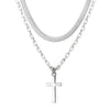 Simple Style Classic Style Cross Alloy Wholesale Layered Necklaces