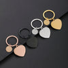 Simple Style Classic Style Customization Laser Engraving Heart Shape 201 Stainless Steel Plating Unisex Bag Pendant Keychain