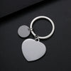 Simple Style Classic Style Customization Laser Engraving Heart Shape 201 Stainless Steel Plating Unisex Bag Pendant Keychain