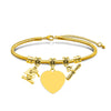 Simple Style Classic Style Customization Laser Engraving Heart Shape 201 Stainless Steel Snake Chain Bracelets In Bulk