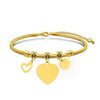 Simple Style Classic Style Customization Laser Engraving Heart Shape 201 Stainless Steel Snake Chain Bracelets In Bulk