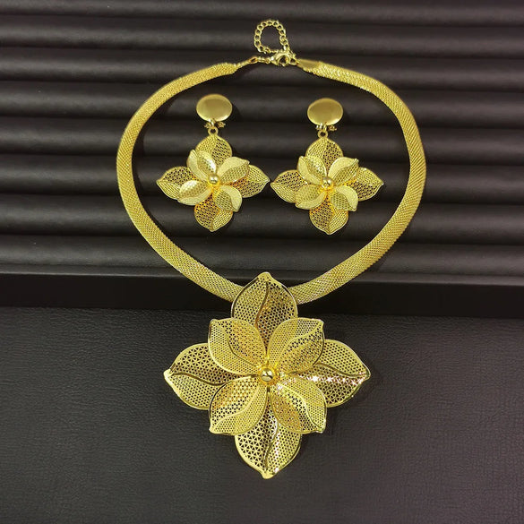Simple Style Classic Style Flower Alloy Flowers Women'S Jewelry Set
