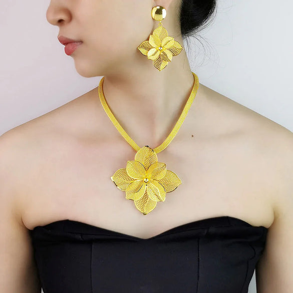 Simple Style Classic Style Flower Alloy Flowers Women'S Jewelry Set