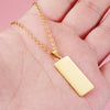 Wholesale Jewelry Simple Style Classic Style Geometric Customization Laser Engraving Stainless Steel 18K Gold Plated Pendant Necklace