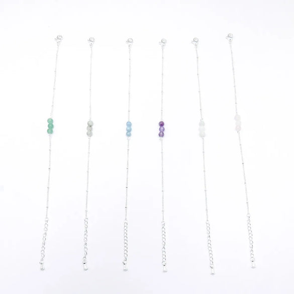 Simple Style Classic Style Geometric Stainless Steel Natural Stone Bracelets