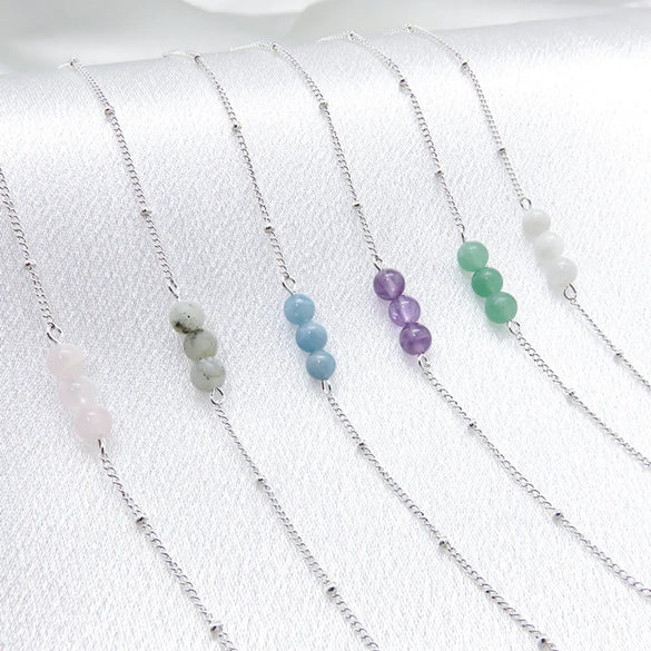 Simple Style Classic Style Geometric Stainless Steel Natural Stone Bracelets