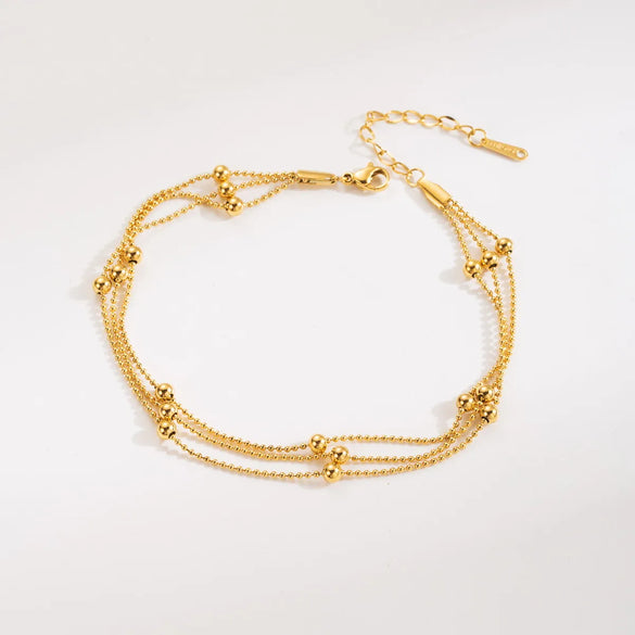 Simple Style Classic Style Heart Shape Bow Knot 304 Stainless Steel Inlay Crystal Rhinestones 18K Gold Plated Women'S Anklet