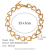 Wholesale Jewelry Simple Style Classic Style Heart Shape 304 Stainless Steel 18K Gold Plated Plating Bracelets Necklace