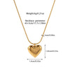 Simple Style Classic Style Heart Shape Titanium Steel Plating Gold Plated Women'S Pendant Necklace
