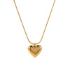 Simple Style Classic Style Heart Shape Titanium Steel Plating Gold Plated Women'S Pendant Necklace